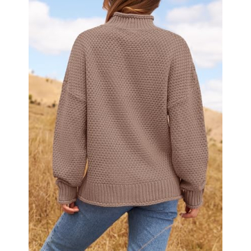 ZESICA Cozy Turtleneck Pullover Sweater for Women