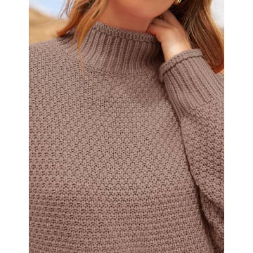 ZESICA Cozy Turtleneck Pullover Sweater for Women