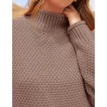 ZESICA Cozy Turtleneck Pullover Sweater for Women