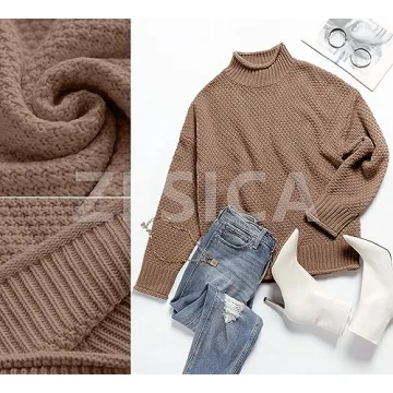 ZESICA Cozy Turtleneck Pullover Sweater for Women