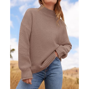 ZESICA Cozy Turtleneck Pullover Sweater for Women