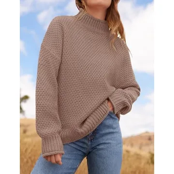 ZESICA Cozy Turtleneck Pullover Sweater for Women