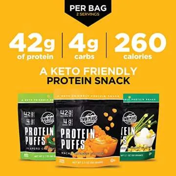 Twin Peaks Low Carb Protein Puffs - Healthy Snack Option