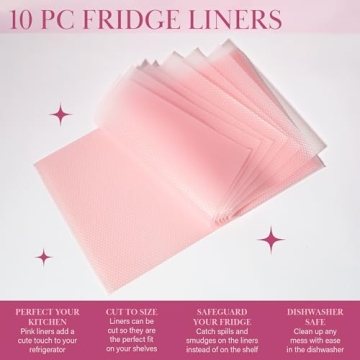 Paris Hilton Pink Refrigerator Shelf Liners - 10-Piece Set