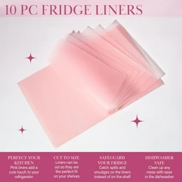 Paris Hilton Pink Refrigerator Shelf Liners - 10-Piece Set