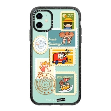 CASETiFY Impact Case iPhone 11 Clear Black Postage Party