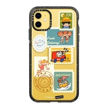 CASETiFY Impact Case iPhone 11 Clear Black Postage Party