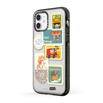 CASETiFY Impact Case iPhone 11 Clear Black Postage Party