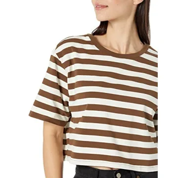 The Drop Coffee Bean Cropped Crew Neck T-Shirt