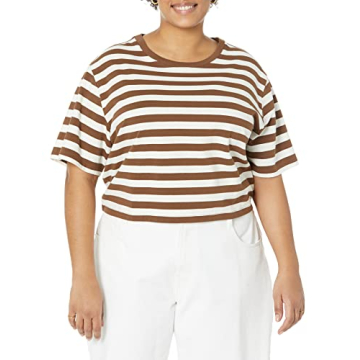 The Drop Coffee Bean Cropped Crew Neck T-Shirt