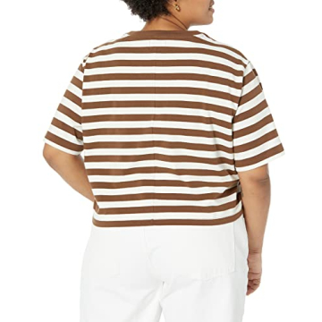 The Drop Coffee Bean Cropped Crew Neck T-Shirt