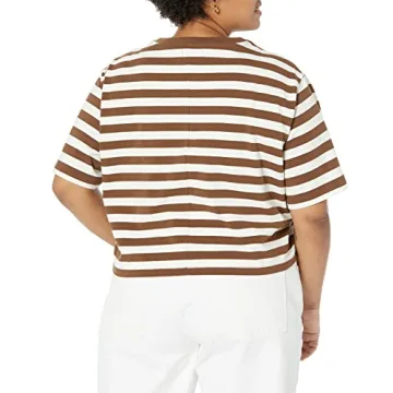 The Drop Coffee Bean Cropped Crew Neck T-Shirt