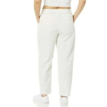 The Drop Women's Dylan Pleated Straight Pant, Ivory, M