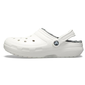 Crocs Classic Lined Clog White/Grey Men's 7, Women's 9 Medium
