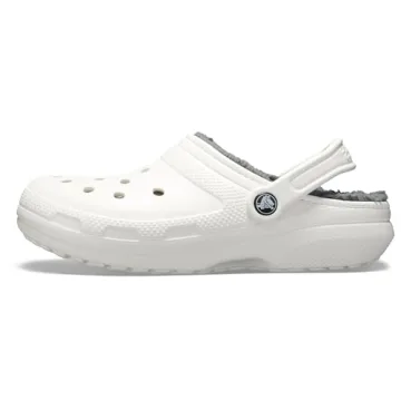 Crocs Classic Lined Clog White/Grey Men's 7, Women's 9 Medium