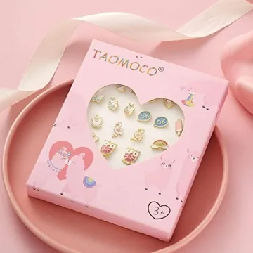 Stylish 24 Pairs Girls' Hypoallergenic Earrings Set