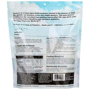 Tucker's Raw Frozen Freeze Dried Raw Dog Food, Turf & Surf Formula 14oz