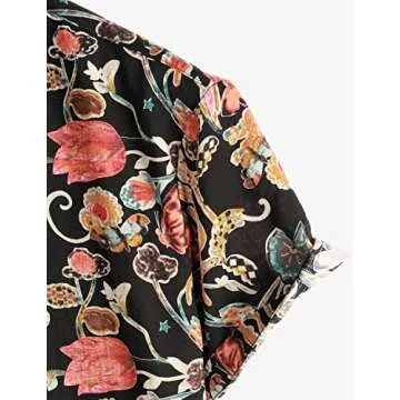 VATPAVE Mens Casual Hawaiian Shirt for Summer Style