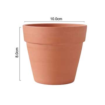 4inch 10pcs Terracotta Pots, Terracotta Pots for Plants/Succulent/Cactus with Drainage for Indoor, Outdoor, Home Office Decoration
