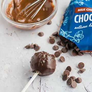 ChocZero's Milk Chocolate Chips - No Sugar Added, Low Carb, Keto Friendly, Gluten Free - For Baking Keto Diet Cookies and Dessert (1 Bag)