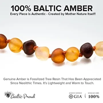 Raw Baltic Amber Necklace and Bracelet Set for Teething Relief