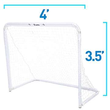 Franklin Sports Steel Goal - All Sport Soccer, Lacrosse Field Hockey and Street Hockey Goal - 50"x42" Youth Goal and Net - Backyard Goal