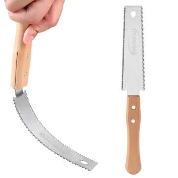YUQGAOP Japanese Pull Saw with Double Edged Blade for Wood Cutting