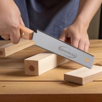 YUQGAOP Japanese Pull Saw with Double Edged Blade for Wood Cutting
