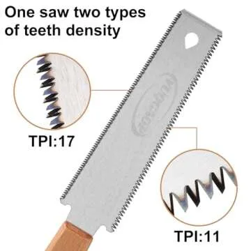 YUQGAOP Japanese Pull Saw with Double Edged Blade for Wood Cutting