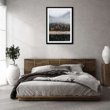 Americanflat 28x40 Poster Frame with Polished Plexiglass - Use as 24x36 Frame with Mat or 28x40 Frame Without Mat - Epic Collection - Wide Picture Frame for Wall Display - Black