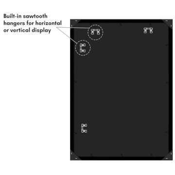 Americanflat 28x40 Poster Frame with Polished Plexiglass - Use as 24x36 Frame with Mat or 28x40 Frame Without Mat - Epic Collection - Wide Picture Frame for Wall Display - Black