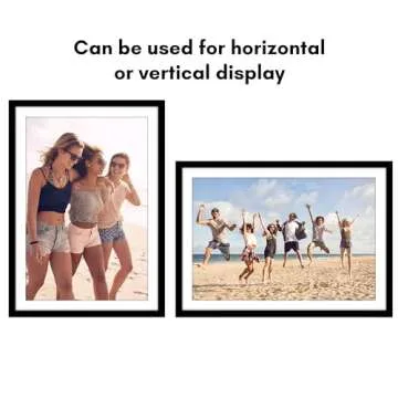 Americanflat 28x40 Poster Frame with Polished Plexiglass - Use as 24x36 Frame with Mat or 28x40 Frame Without Mat - Epic Collection - Wide Picture Frame for Wall Display - Black