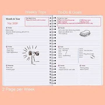 Nokingo Undated Planner for 2025 or Any Year - Weekly & Monthly Organizer Notebook & Journal to Track Goals, 5.85" x 8.25", Perfect to Organize Your Daily Life, Twig Weekly Monthly Planner Undated