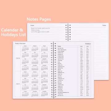 Nokingo Undated Planner for 2025 or Any Year - Weekly & Monthly Organizer Notebook & Journal to Track Goals, 5.85" x 8.25", Perfect to Organize Your Daily Life, Twig Weekly Monthly Planner Undated