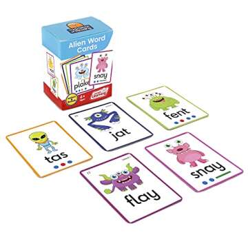 Junior Learning Alien Word Flashcards - Fun Phonics Practice for Kids
