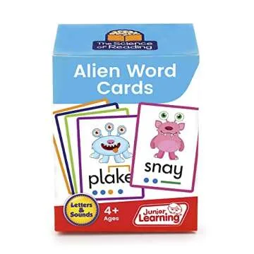 Alien Word Flashcards for Fun Phonics Learning for Kids