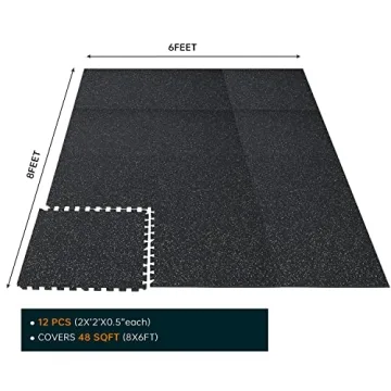 Durable 1/2 Thick EVA Foam Gym Mats for Home Use