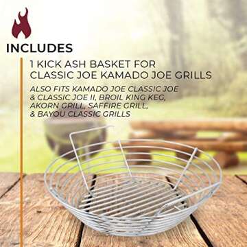 Kick Ash Basket for Kamado Joe Classic Grills - Stainless Steel