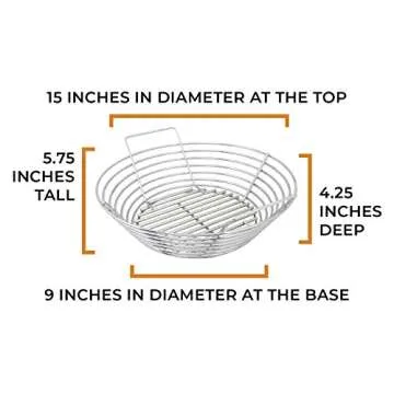 Kick Ash Basket for Kamado Joe Classic Grills - Stainless Steel