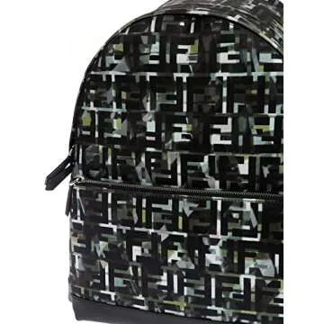 Shop Fendi FF Multicolor FF Camouflage Backpack 8BT298
