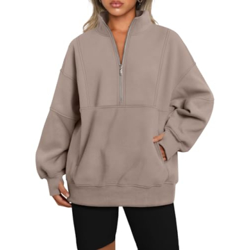 AUTOMET Half Zip Fleece Sweatshirt for Women