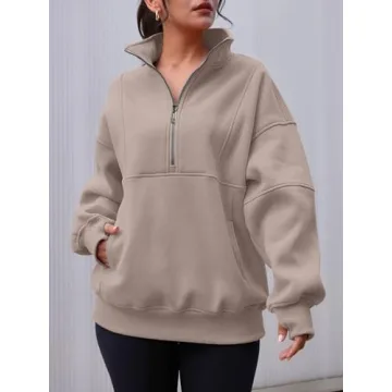 AUTOMET Half Zip Fleece Sweatshirt for Women