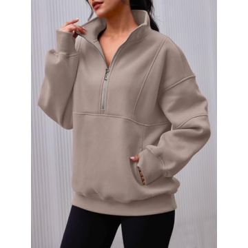 AUTOMET Half Zip Fleece Sweatshirt for Women