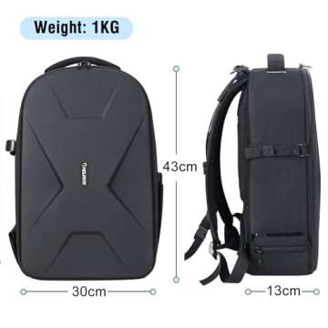 Endurax Camera Bag Professional Camera Backpack DSLR SLR Mirrorless Photography Backpack Case Laptop Comparment Hardshell Protection Tripod Holder