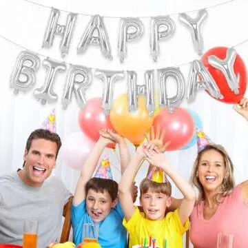 26 Pcs Silver Letter Balloons,16 Inch Foil Alphabet Letter Balloons,Letter A-Z Balloons Banner Custom Phrase Balloons for Birthday Party Wedding Anniversary Decoration (Silver)