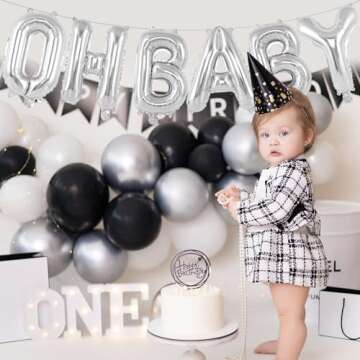 26 Pcs Silver Letter Balloons,16 Inch Foil Alphabet Letter Balloons,Letter A-Z Balloons Banner Custom Phrase Balloons for Birthday Party Wedding Anniversary Decoration (Silver)