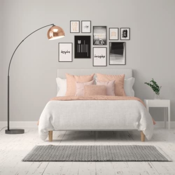 GETINLIGHT 66" Rose Gold Arc Floor Lamp with Marble Base