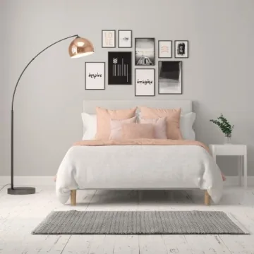 GETINLIGHT 66" Rose Gold Arc Floor Lamp with Marble Base