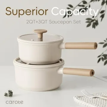 CAROTE Nonstick Ceramic Cookware Set 12 Pcs Essentials