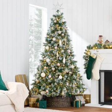 Frosted Scotch Pine Christmas Tree - Pre-Lit & Easy Setup